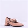 Wonders Fleur 2 Strap Low Heel Mary Jane - Nude Patent